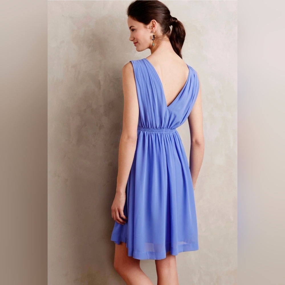 Anthropologie | HD in Paris Periwinkle Flowy Dress - Sz 10P - Picture 2 of 7